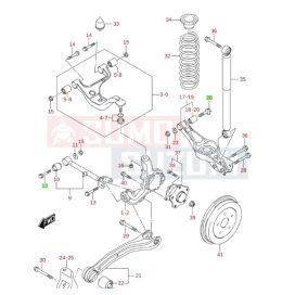 Suzuki Grand Vitara hátsó lengőkar csavar 46431-65J00