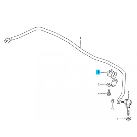 Suzuki Swift Sedan 1,3-1,6 hátsó stabilizátor gumi szilent -utángyártott  46641-70C00