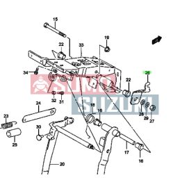 Suzuki Vitara kuplung bowden tartó 49821-62A51