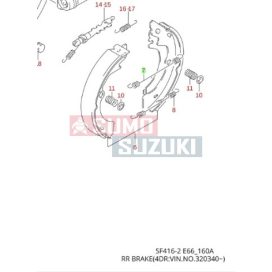   Suzuki Swift 1992-2004 fékpofa rugó felső Sedan Bosch rendszerhez 53231-80EC0