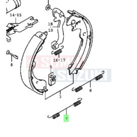 Fékpofa rugó alsó WR+