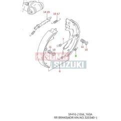   Suzuki Swift 1992-2004 fékpofa rugó alsó Sedan Bosch rendszerhez 53232-80EC0
