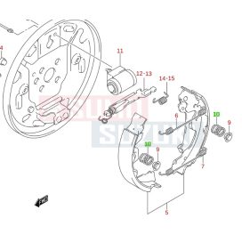 Suzuki fékpofa rögzítő rugó 53243-80EC0