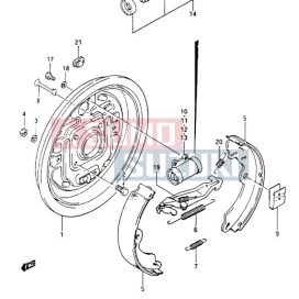   Suzuki Samurai SJ410,SJ413 Rear Wheel Brake Cylinder Without Bleeder RH (Narrow Tread) 53401-83040