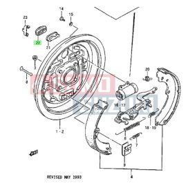   Suzuki Samurai SJ413 Fékalaplap zárógumi (gyári) 53713-83300