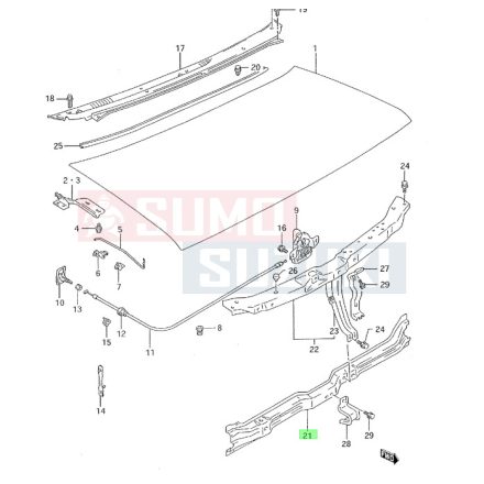 Suzuki Alto 1994-1998 kereszttartó első alsó 57121M70F00