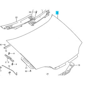   Suzuki Swift 1990-1996 motorháztető géptető, alapozott 57300-80E00