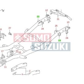 Suzuki Jimny alváz konzol hátsó bal 57870-81A01