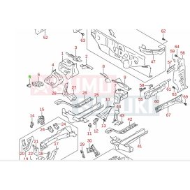  Suzuki S-Cross 2021-től váznyúlvány végén konzol jobb 58333-63T00
