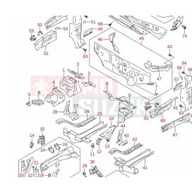   Suzuki S-Cross 2021-től váznyúlvány végén konzol jobb 58334-63T00