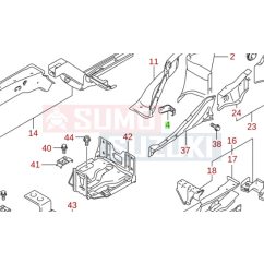   Suzuki Swift 2005-2010 köténylemez merevítő bal 58412-63J00