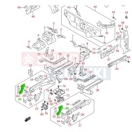 Suzuki Vitara S-Cross lemez homlokfalnál 58632-61M10