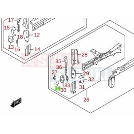   Suzuki Baleno 2016-től anya váznyúlvány elején bal 58763M68P00