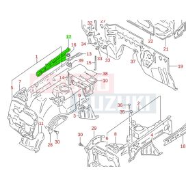 Suzuki Vitara SE416 sárvédő tartó belső 58771-56B00