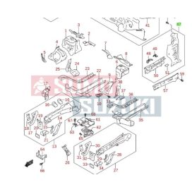   Suzuki Vitara sárvédő tartó lemezek bal GYÁRI 59280-54P01