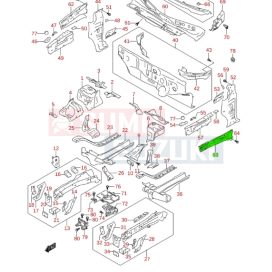  Suzuki SX4 S-Cross benzin sárvédő lemez darab bal oldal 59461-61M00