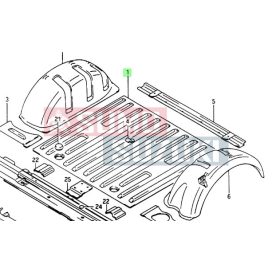   Suzuki Samurai padlólemez csomagtérben RÖVID alvázhoz (gyári) 62111-83090-E