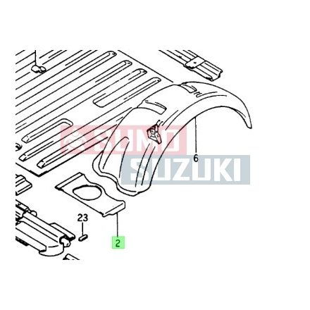 Suzuki Samurai kerékdob mögötti elem jobb hátsó S-62112-80000-E