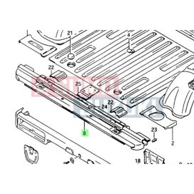   Suzuki Samurai SJ410-SJ413 Lökháritó tartó hátsó RÖVID (gyári) 62510-80270-E