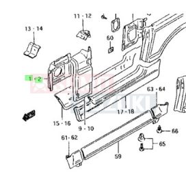   Suzuki Samurai "A" oszlop alja belül jobb 63110-70A01