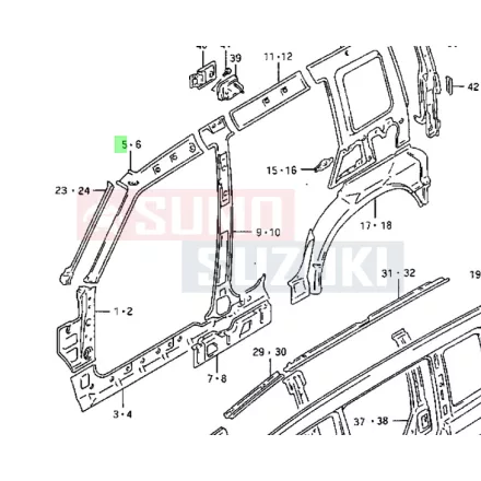 Suzuki Vitara SE416 A oszlop belső rész 63111-56B00