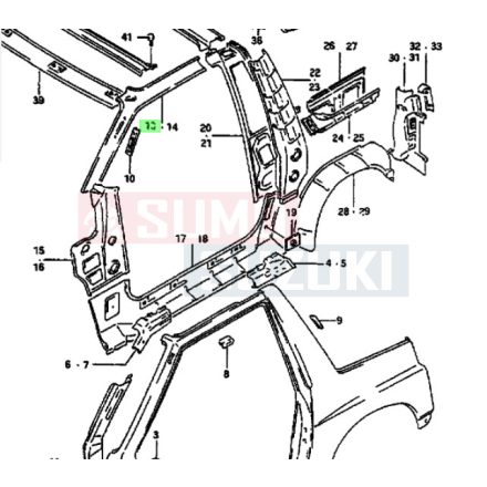 Suzuki Vitara SE416 A és B oszlop összekötő jobb 63111-60A20