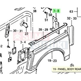   Suzuki Samurai merevítő csomagtér ajtónál jobb 63310-80001