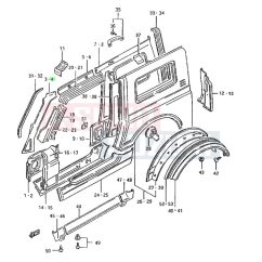 Suzuki Samurai SJ413 zárt A oszlop belső rész 63521-80110