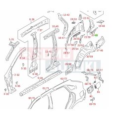   Suzuki Baleno 2016-> hátsó doblemez folytatás bal hátsó felső 63820M68P10