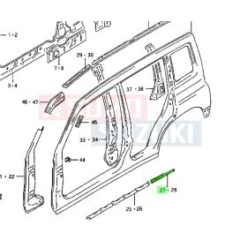   Suzuki Vitara SE416 zárt küszöb díszléc tartó jobb hátsó 64221-56B00