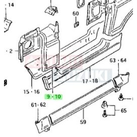 Suzuki Samurai "A" oszlop alja bal 64510-80031