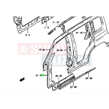 Suzuki Vitara SE416 A oszlop alja bal 64520-56B00