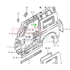   Suzuki Samurai ajtó keret felső bal (zárt karosszéria) 64532-80100