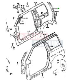 Suzuki Vitara SE416 merevítő bal hátsó 64710-61A00