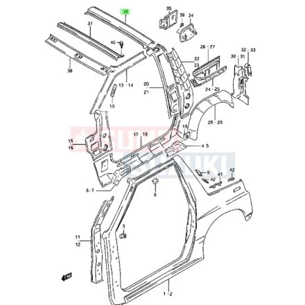 Suzuki Vitara SE416 B oszlop összekötő 65120-60A10