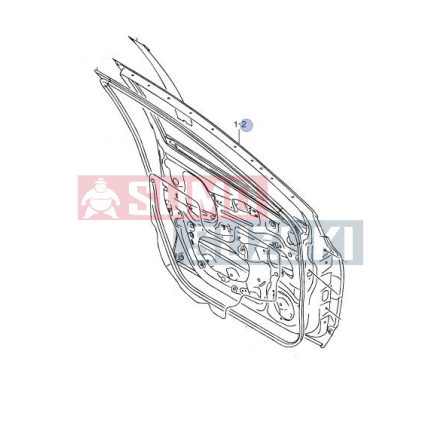 Suzuki S-cross bal első ajtó 68002-61M01 SÉRÜLT
