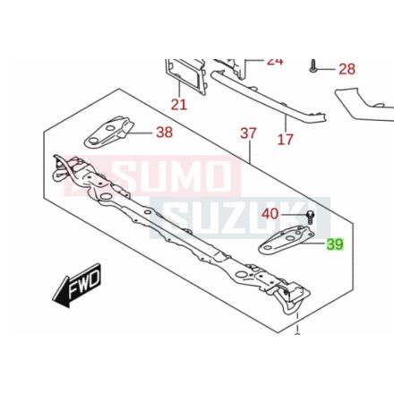 Suzuki Vitara S-Cross intercooler tartó Bal 71132-55P00