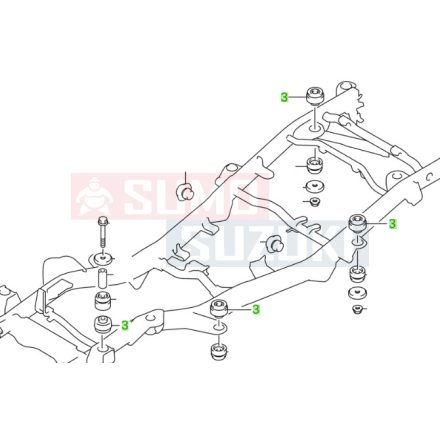 Suzuki Jimny alváz gumi fülke tartó 71511-65D00