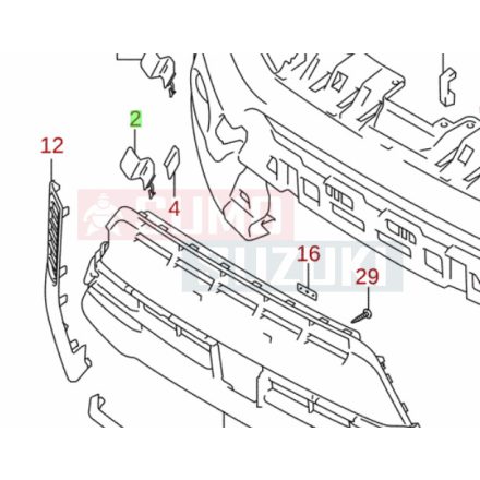 Suzuki Vitara 2018-tól vonószem takaró 71712-86R00