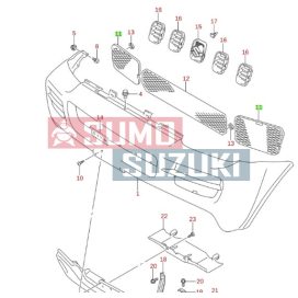 Suzuki Jimny Lökhárító betét ezüst 71715-84A00-ZM2