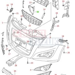 Suzuki Splash TYPE4 hűtődíszrács tartó 71722-85L00-5PK