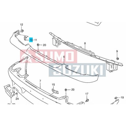 Suzuki Swift 1990-2003 első lökhárító jobb oldalsó rögzítő tartó 71731-60B00