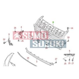   Suzuki Swift hűtődíszrács 2017-től (GYÁRI) 71741-52R20-5PK