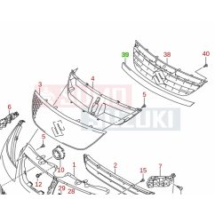   Suzuki SX4 SEDAN 4 ajtós hűtődíszrács felső króm dísz 71742-75K00-0PG