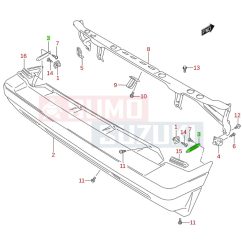   Suzuki Vitara lökhárító csúszótartó jobb hátsó 71751-86000