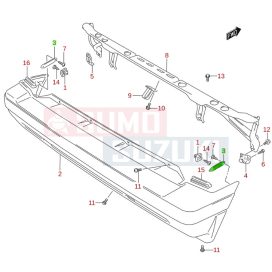   Suzuki Vitara lökhárító csúszótartó jobb hátsó 71751-86000