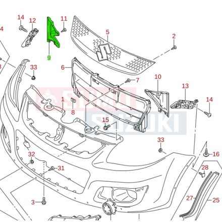Suzuki SX4 tartó konzol lökhárító job 71754-55L00