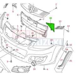 Suzuki SX4 tartó konzol lökhárító bal 71755-55L00
