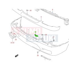   Suzuki Swift 19920-2004 rendszámtábla rögzítő belső 71771-60A00