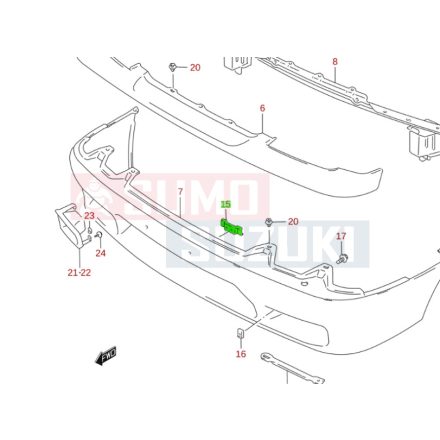 Suzuki Swift 19920-2004 rendszámtábla rögzítő belső 71771-60A00